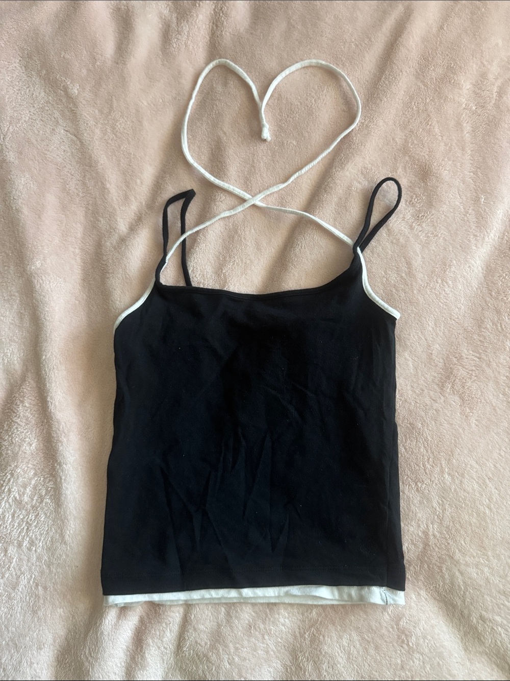 Urban Outfitters Black Cami with White Contrast Trim